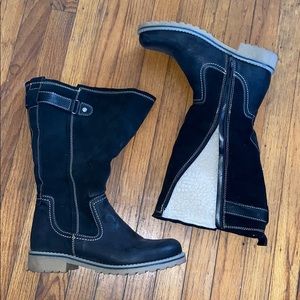 Eric Michael Black Shearling Boots